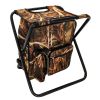 Camco Camping Stool Backpack Cooler - Camouflage