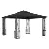 vidaXL Gazebo with Nets 9.8'x9.8'x8.7' Anthracite