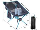 Compact Folding Camping Chair Lightweight Portable Outdoor Chairs with 2 Side Pockets for Backpacking and Camping 2 Pack