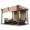 2pcs 15.5x4Ft Pergola Canopy Replacement Cover Beige